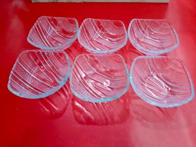 Crystal Glass Firni Set 6 Pcs --কাচের নাস্তা বাটি সেট -৬ পিছ #142B_img_3