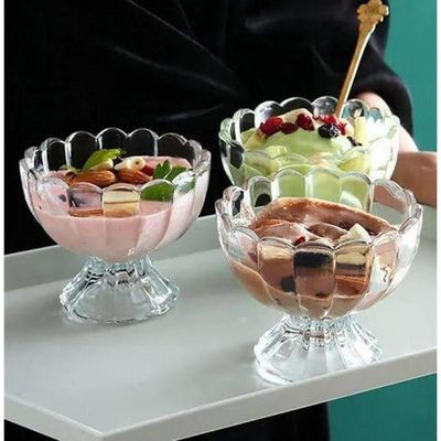 Glass Icream Nasta Bati Set 6 pcs-কাচের নাস্তা বাটি সেট -৬ পিছ #Shapla_img_1