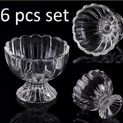 Glass Icream Nasta Bati Set 6 pcs-কাচের নাস্তা বাটি সেট -৬ পিছ #Shapla_img_2