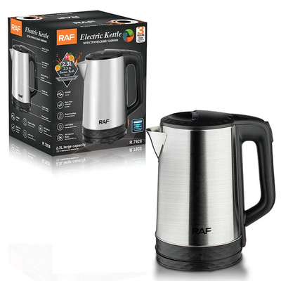 RAF R-7928 Steel Water Heater Electric Kettle - 2.3 Liter - Silver_img_1