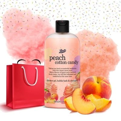 Boots Peach & Cotton Candy 3-in-1 Shower Gel Bubble Bath  Shampoo_img_0