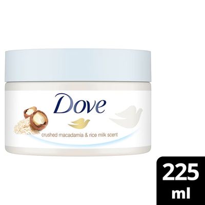 Dove – Exfoliating Body Scrub Macadamia & Rice Milk – 225ml_img_0