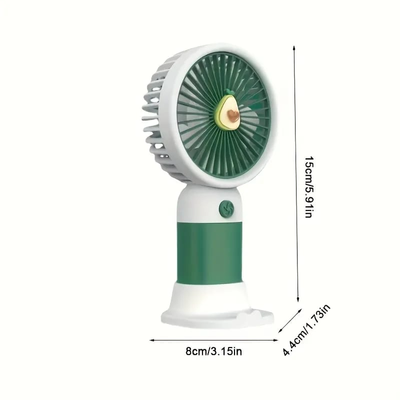 USB Rechargeable Mini Handheld Fan with Holder_img_3