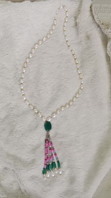 Pearl Long Necklace Total Length 30 inch.Round Length 22 inch_img_1