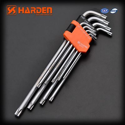 Harden 9 Pcs Extra Long Torx Key Wrench Set (PROFESSIONAL) Chrome Vanadium Long Torx Key 540607_img_0