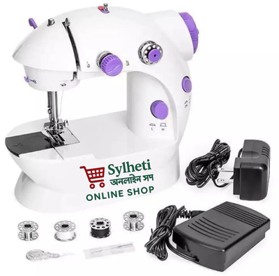 Mini Sewing Machine - Dual Speed Portable Mini Electric Pedal Double Threads Rewind Swing Machine_img_0