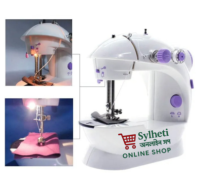 Mini Sewing Machine - Dual Speed Portable Mini Electric Pedal Double Threads Rewind Swing Machine_img_3