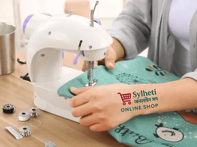 Mini Sewing Machine - Dual Speed Portable Mini Electric Pedal Double Threads Rewind Swing Machine_img_2