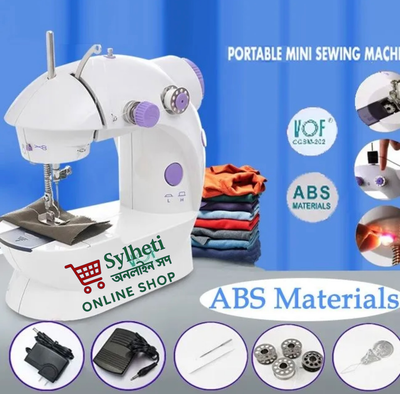 Mini Sewing Machine - Dual Speed Portable Mini Electric Pedal Double Threads Rewind Swing Machine_img_4