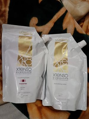 LOréal Professionnel Xtenso Oleoshape Smoothing Cream + Neutralizing Lotion – For Natural Hair (400ml+400ml )_img_1