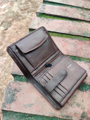 100% Original Premium Leather wallet Black & Chocolate_img_2