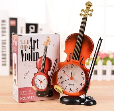 Creative Violin Model Digital Clock – Novelty Ornament for Bedroom, Kids & Adults Gift_img_4