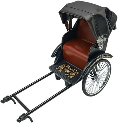 Vintage Rickshaw Model – Retro Handmade Metal Sculpture for Decoration_img_1