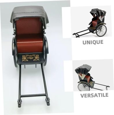 Vintage Rickshaw Model – Retro Handmade Metal Sculpture for Decoration_img_4
