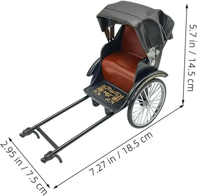 Vintage Rickshaw Model – Retro Handmade Metal Sculpture for Decoration_img_6