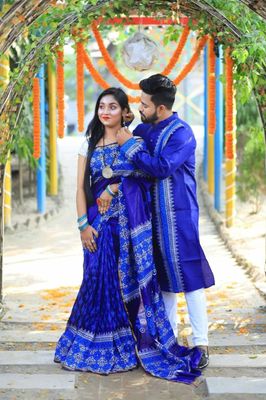 এক্সক্লুসিভ ধুপিয়ান সিল্ক শাড়ি & পাঞ্জাবি কাপল ড্রেস_img_14