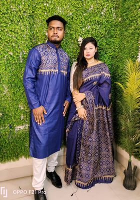 এক্সক্লুসিভ ধুপিয়ান সিল্ক শাড়ি & পাঞ্জাবি কাপল ড্রেস_img_10
