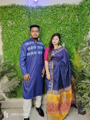 এক্সক্লুসিভ ধুপিয়ান সিল্ক শাড়ি & পাঞ্জাবি কাপল ড্রেস_img_11