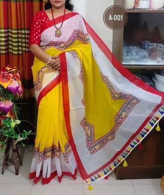 হাফ সিল্ক স্কিন প্রিন্ট শাড়ি_img_5