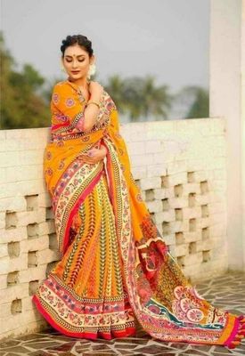 হাফ সিল্ক স্কিন প্রিন্ট শাড়ি_img_10