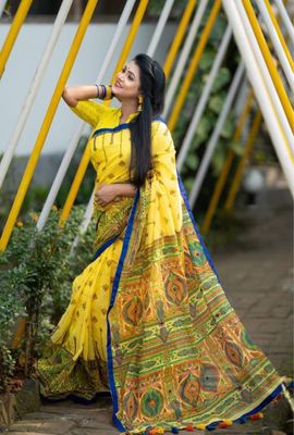 হাফ সিল্ক স্কিন প্রিন্ট শাড়ি_img_13