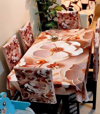 China Premium 3D Print Table Cloth Set_img_0