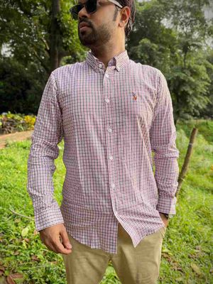 Men Casual Full Shirt Red Checkered Full Sleeve Cotton | Palli_img_6