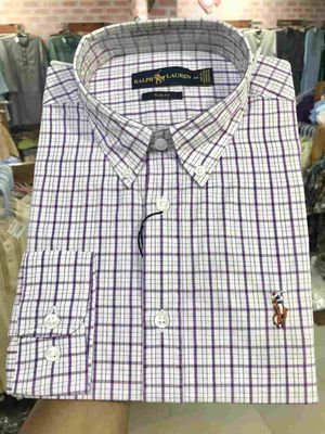 Men Casual Full Shirt Violet - White Checkered Cotton | Formal & Casual | Palli_img_6