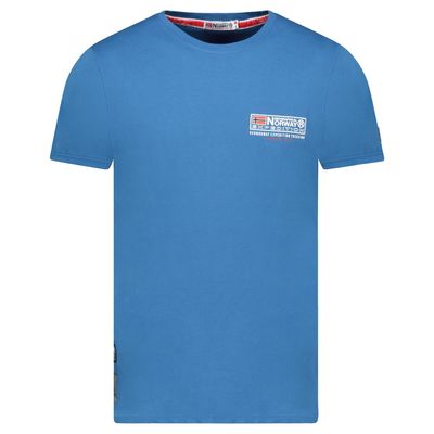 T-Shirt Men Short Sleeve with Blue Flag_img_0