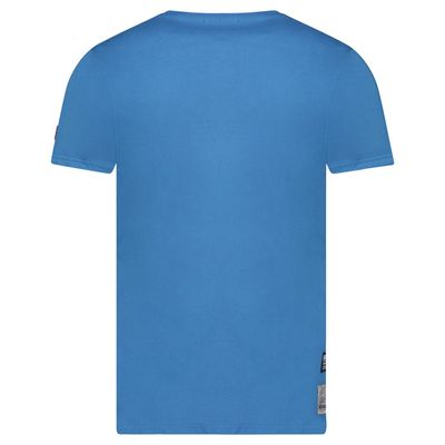 T-Shirt Men Short Sleeve with Blue Flag_img_1