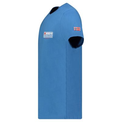 T-Shirt Men Short Sleeve with Blue Flag_img_2