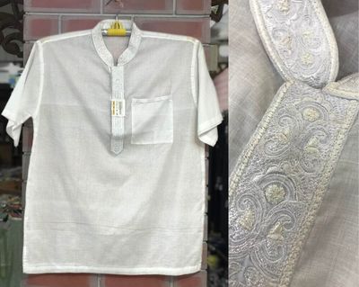Elegant White Fotua White Embroidery - Premium Quality Traditional Wear_img_3