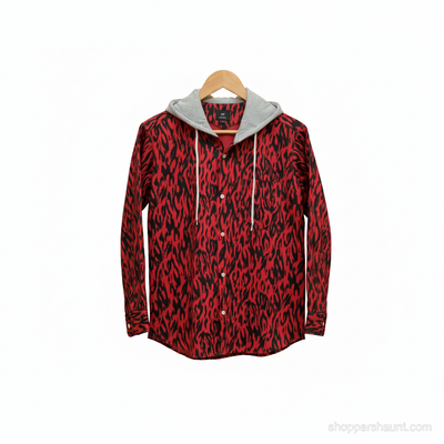 Premium Gabadine fabric print hooded shirt for winter_img_2