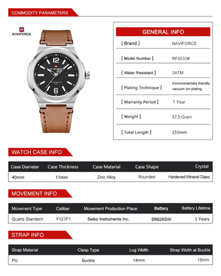 Naviforce 9233 - Silver Brown_img_3