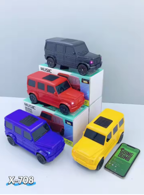 X-708 Car Shape Portable Home Fm Radio Blue Tooth Wireless Speaker Children's Toy Car Model_img_1