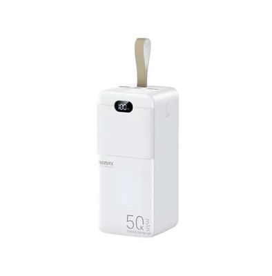 Remax RPP-117 Piloteer Series 50000mAh 27W Fast Charging Power Bank – White Color_img_0