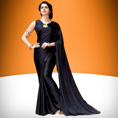 Solid Color Silk Sharee_img_0