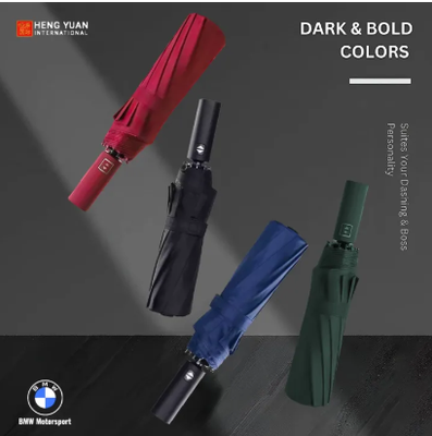 BMW 12 Ribs Heavy Duty Umbrellas For Rain Windproof Automatic Open Umbrella Compact Extra Large Oversize Chhataa_img_0