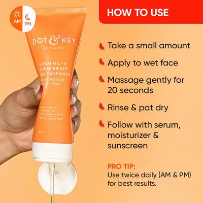 Dot & Key Vitamin C + E Super Bright Gel Face Wash 100 ml_img_4