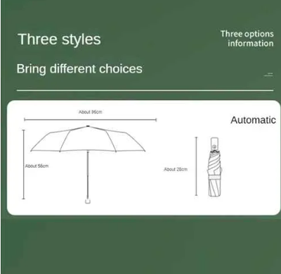 Mini Protable Automatic Folding Umbrella UV Rain And Shine Anti Ultraviolet Dualuse Rainproof Sun Protection Outdoor Traveling Dual Use Portable Umbrella With Cover_img_2