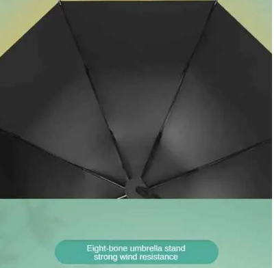 Mini Protable Automatic Folding Umbrella UV Rain And Shine Anti Ultraviolet Dualuse Rainproof Sun Protection Outdoor Traveling Dual Use Portable Umbrella With Cover_img_4