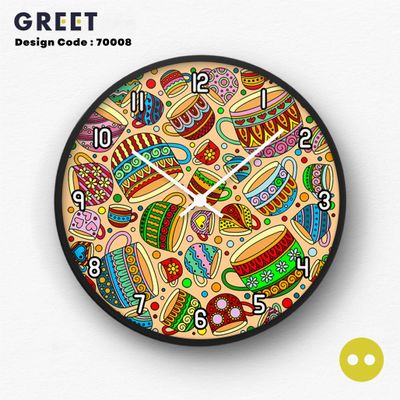 Tea Cup Artistic Bengali Wall Clock_img_0