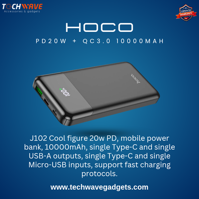 HOCO J102 Cool Figure PD20W+QC3.0 Power Bank Mobile Phone Fast Charging Treasure_img_0