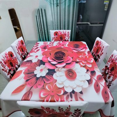 China Premium 3D Print Table Cloth Set_img_0