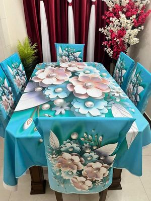 China Premium 3D Print Table Cloth Set_img_0