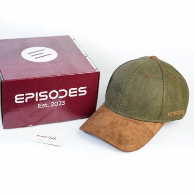 Episodes Olive Solid Contrast Suede Cap_img_5