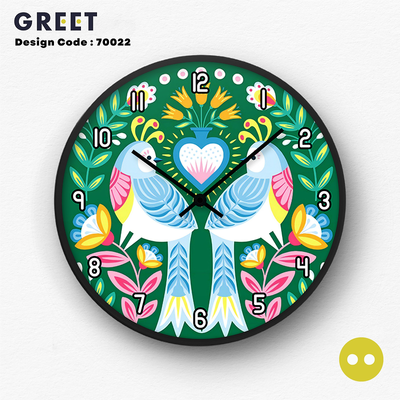 Green Bird Bengali Artistic Wall Clock_img_0