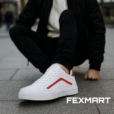 Redline White Runner Sneakers.(ADS-47)_img_1