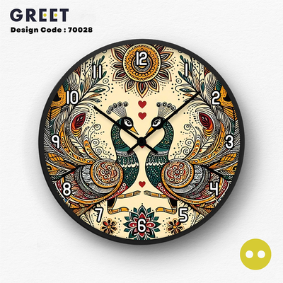 Twin Peacock Artistic Wall Clock_img_0