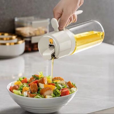 Original Chinese 2In1 Oil Sprayer Glass Bottle Anti-leakage Olive Oil Storage Sprayer Camping BBQ Cooking Oil Dispenser Jar Cruet Kitchen Supply_img_1